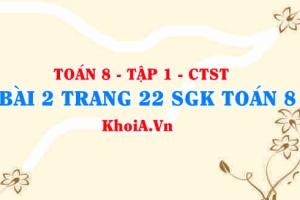 Bài 2 trang 22 SGK Toán 8 Tập 1 Chân trời sáng tạo